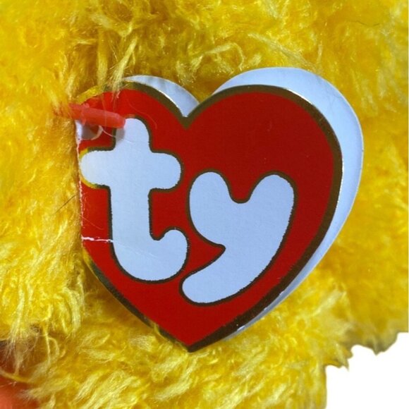 Ty Beanie Babies Doodles The Duck Plush Toy Bright Yellow & Orange Collectible - Picture 6 of 10
